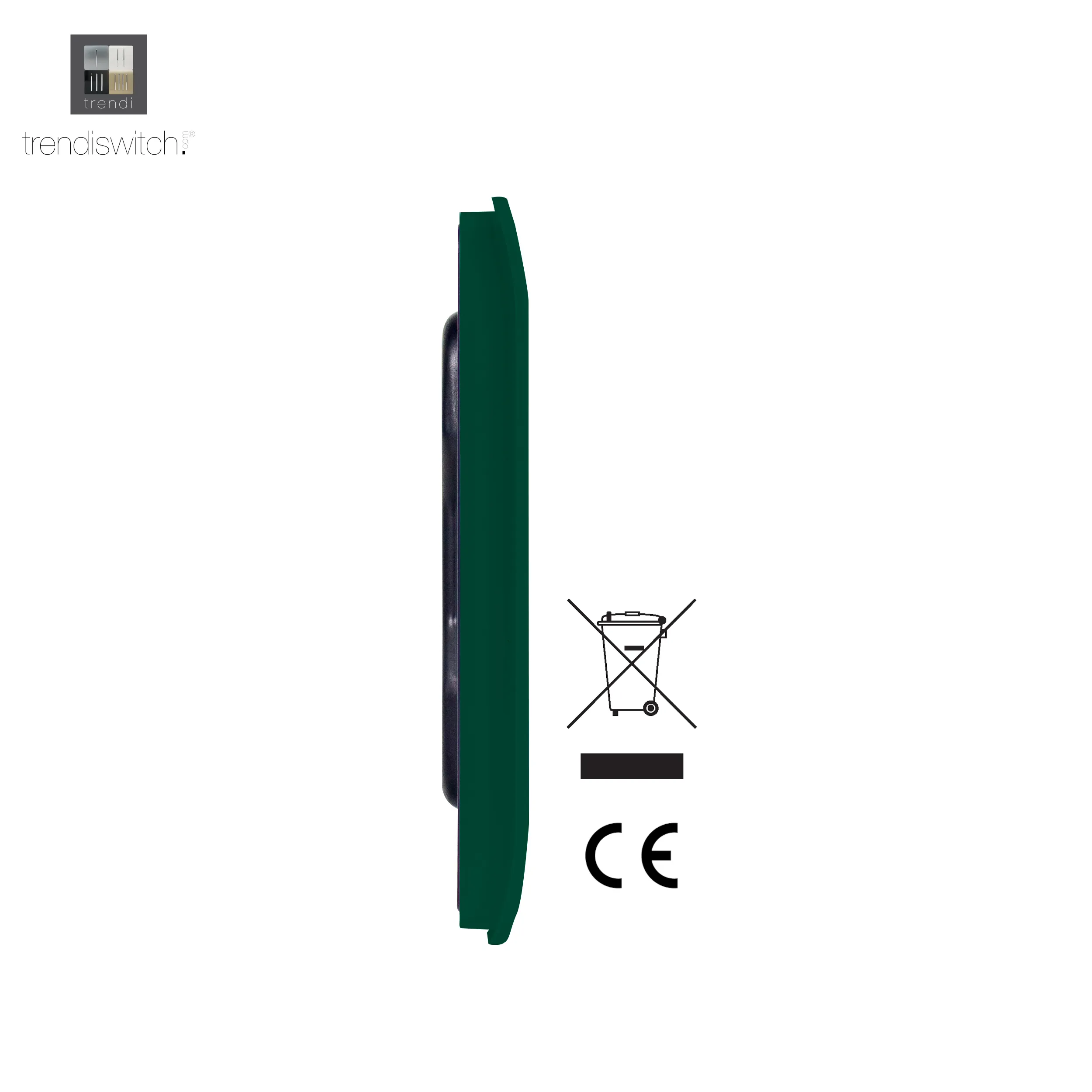 1 Gang Blanking Plate Dark Green ART-BLKDG  Trendi Blanking Plates